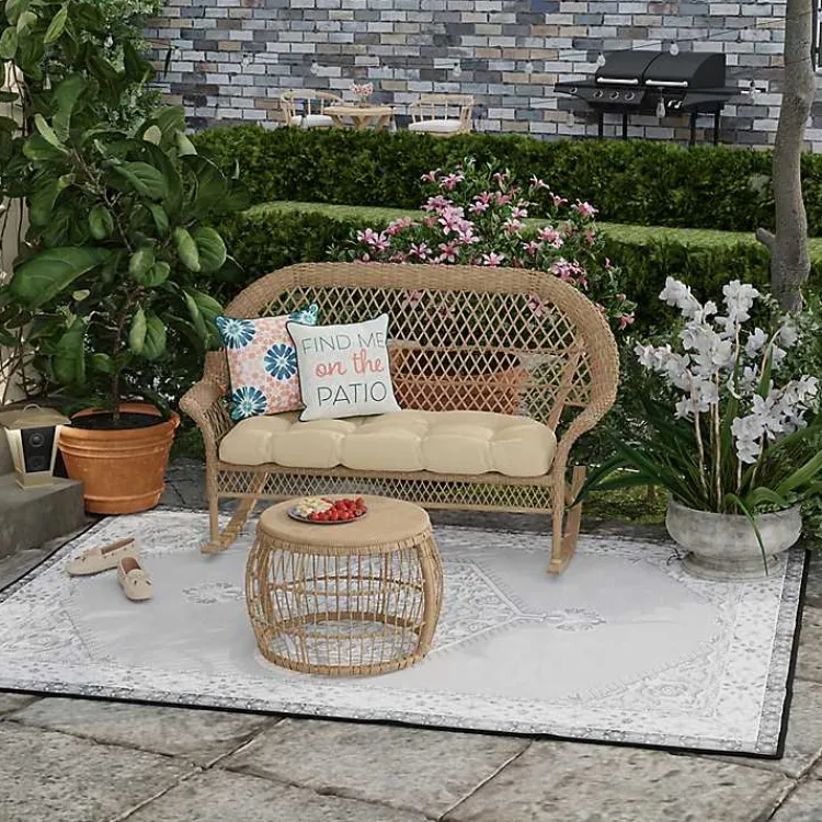 Outdoor Cushions & Pillows-Kirklands Home Floral Find Me on the Patio Outdoor Pillow