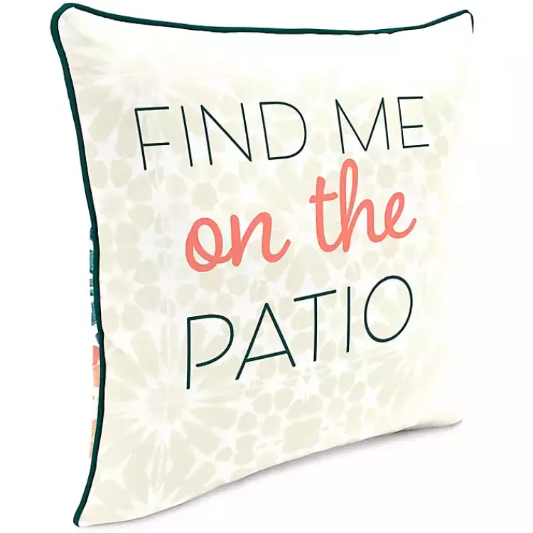 Outdoor Cushions & Pillows-Kirklands Home Floral Find Me on the Patio Outdoor Pillow
