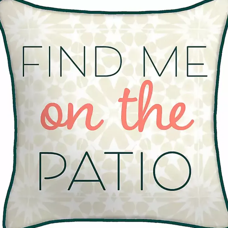 Outdoor Cushions & Pillows-Kirklands Home Floral Find Me on the Patio Outdoor Pillow