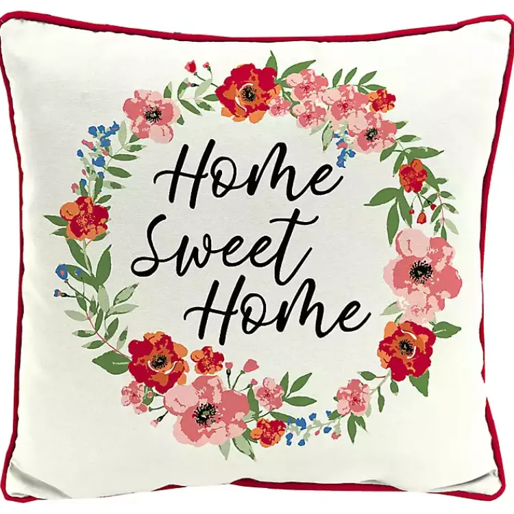 Outdoor Cushions & Pillows-Kirklands Home Floral Home Sweet Home Outdoor Pillow