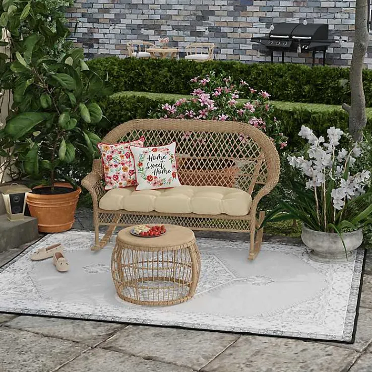 Outdoor Cushions & Pillows-Kirklands Home Floral Home Sweet Home Outdoor Pillow