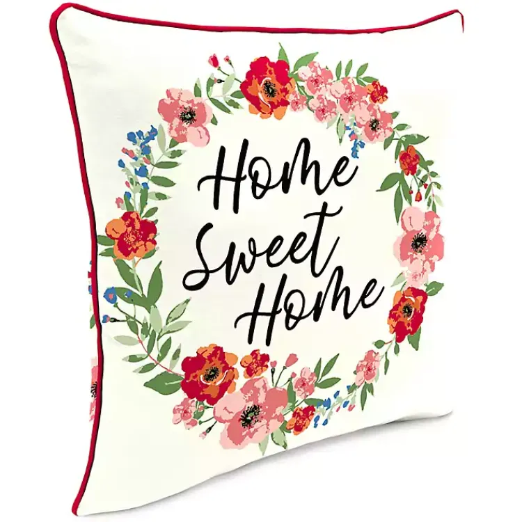 Outdoor Cushions & Pillows-Kirklands Home Floral Home Sweet Home Outdoor Pillow