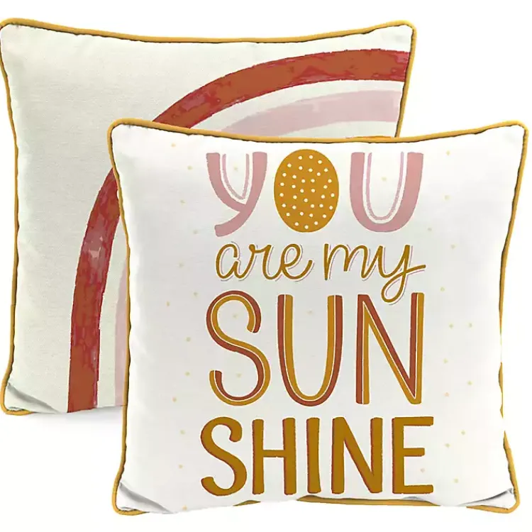 Outdoor Cushions & Pillows-Kirklands Home Boho You Are My Sunshine Outdoor Pillow