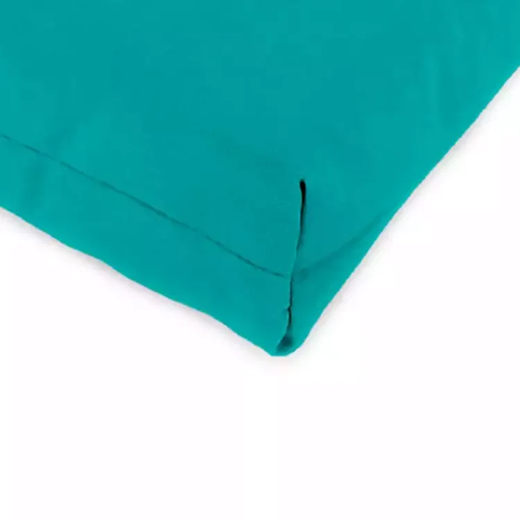 Outdoor Cushions & Pillows-Kirklands Home Turquoise Canvas French Edge Outdoor Chair Cushion Blue
