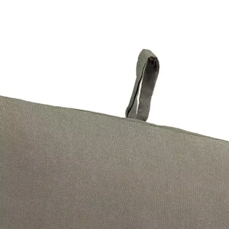 Outdoor Cushions & Pillows-Kirklands Home Taupe Canvas French Edge Outdoor Chair Cushion Tan