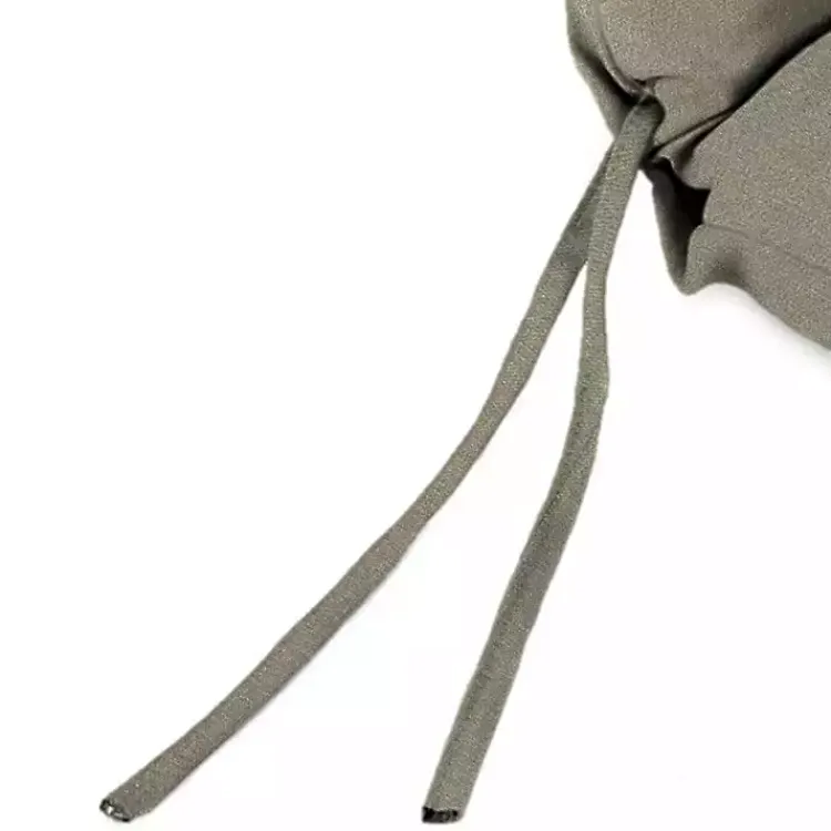 Outdoor Cushions & Pillows-Kirklands Home Taupe Canvas French Edge Outdoor Chair Cushion Tan