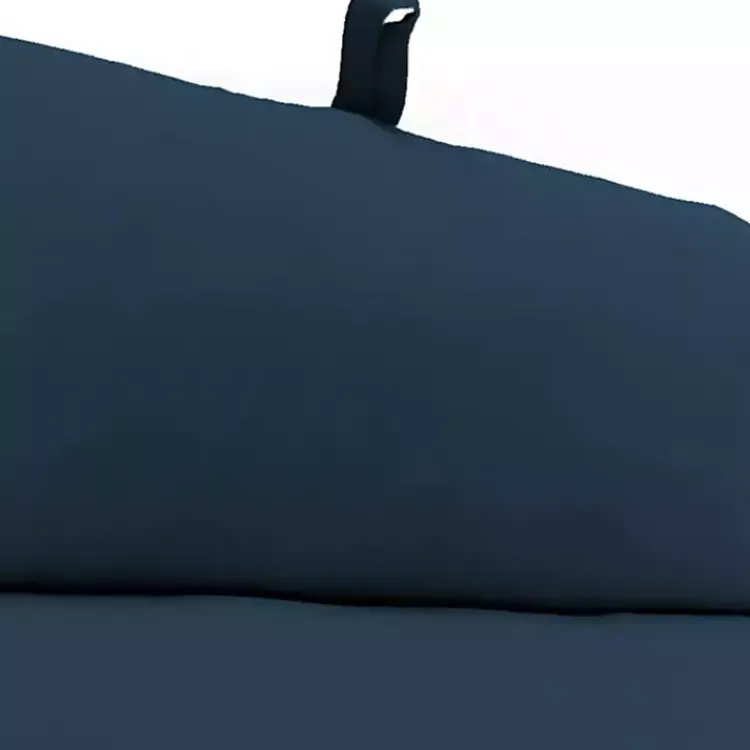 Outdoor Cushions & Pillows-Kirklands Home Indigo Canvas French Edge Outdoor Chaise Cushion Blue