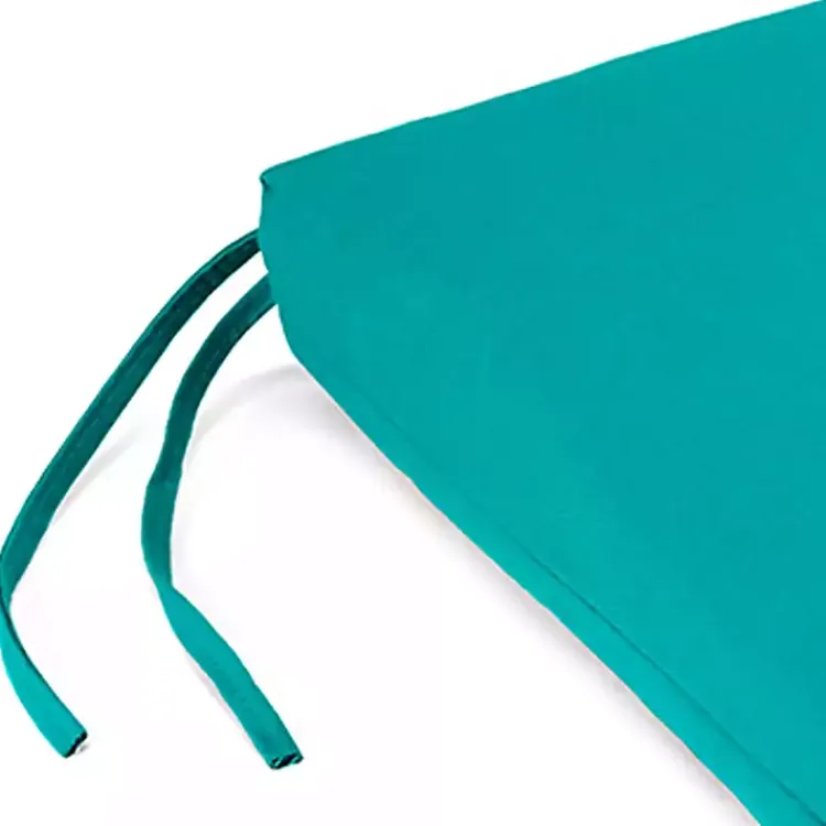 Outdoor Cushions & Pillows-Kirklands Home Teal French Edge Outdoor Chair Cushions, Set of 2 Blue