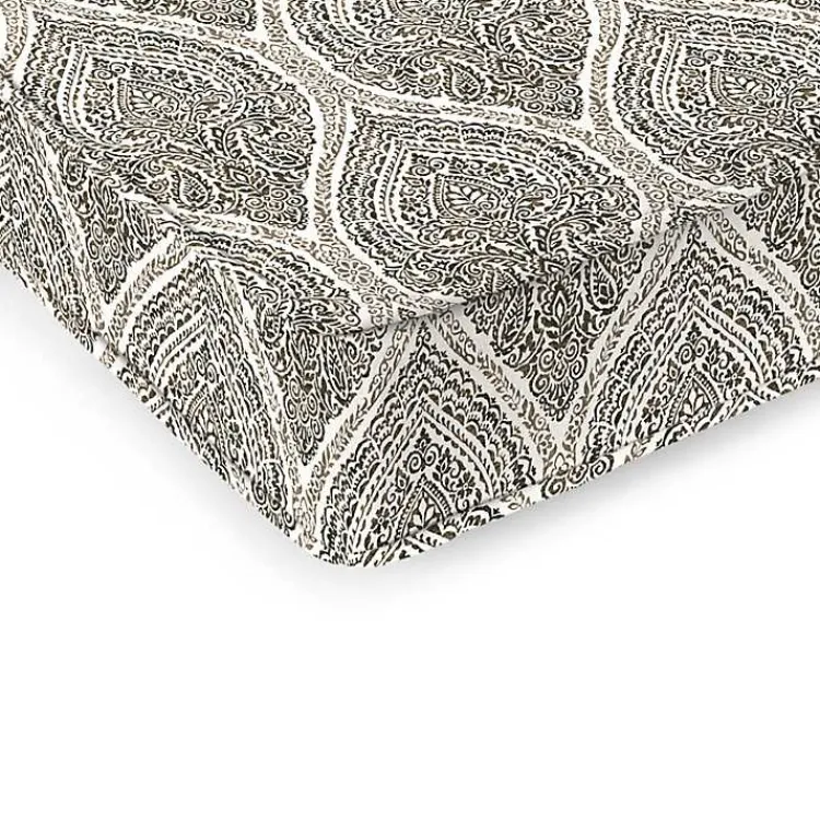 Outdoor Cushions & Pillows-Kirklands Home Umber Medallion Outdoor Settee Cushion Brown