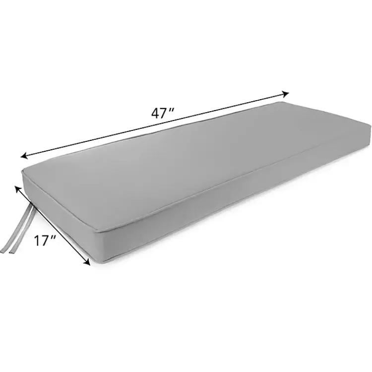 Outdoor Cushions & Pillows-Kirklands Home Solid Outdoor Settee Cushion Black