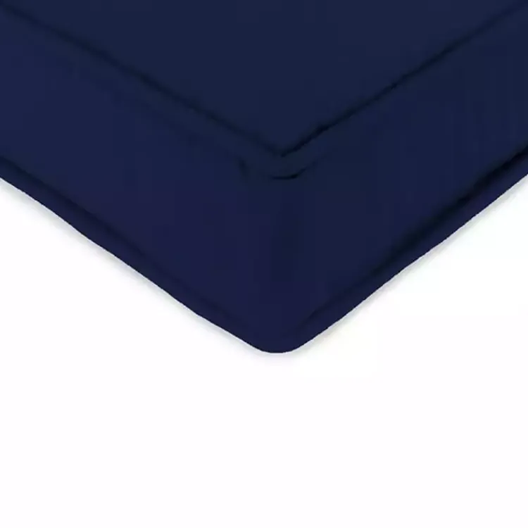Outdoor Cushions & Pillows-Kirklands Home Solid Navy Outdoor Deep Seat Cushion Blue