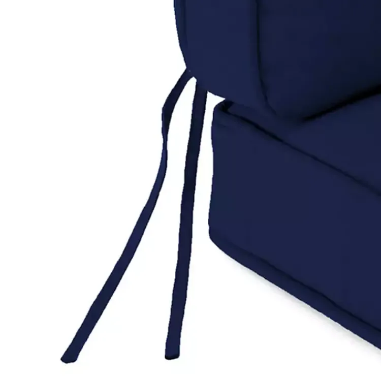 Outdoor Cushions & Pillows-Kirklands Home Solid Navy Outdoor Deep Seat Cushion Blue