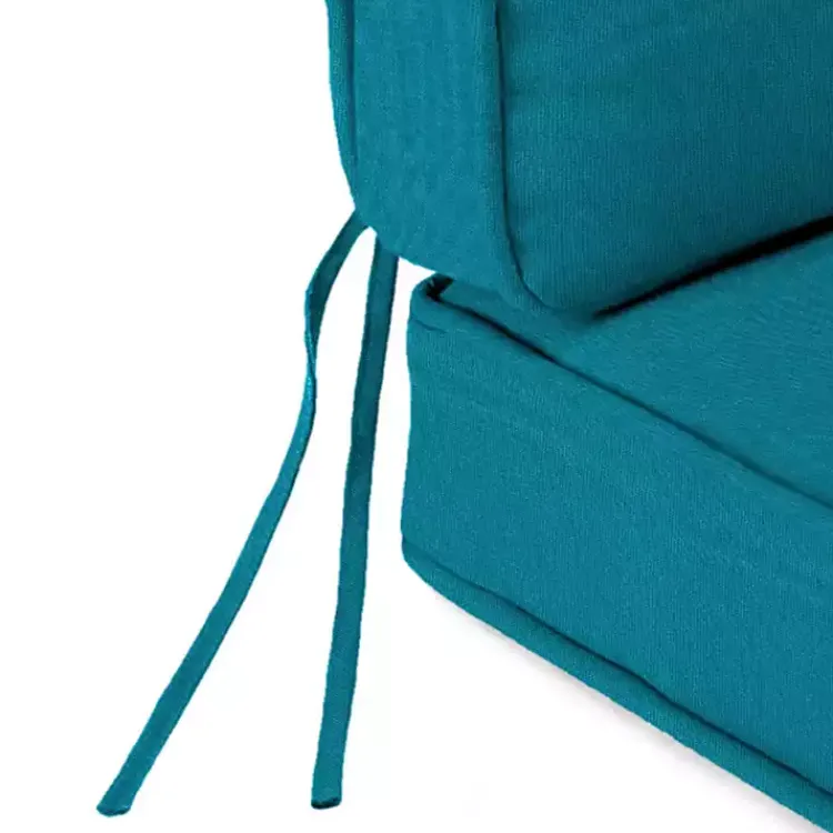 Outdoor Cushions & Pillows-Kirklands Home Solid Turquoise Outdoor Deep Seat Cushion Blue