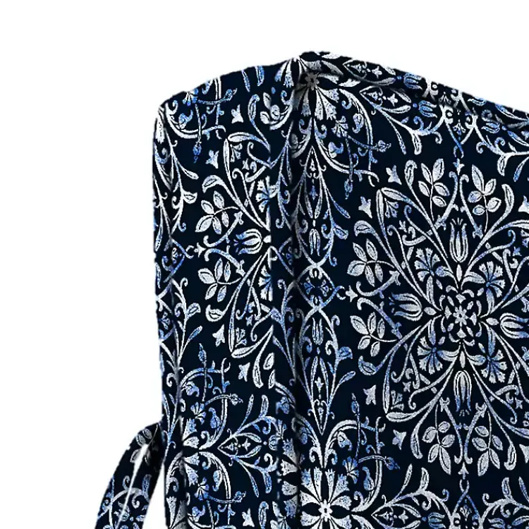 Outdoor Cushions & Pillows-Kirklands Home Navy Medallion Outdoor Deep Seat Cushion Blue