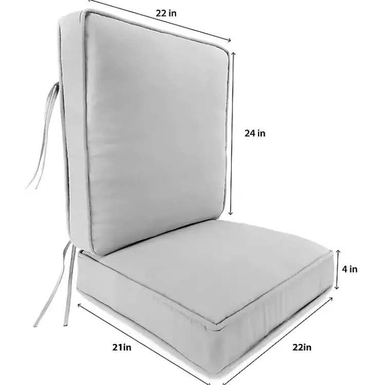 Outdoor Cushions & Pillows-Kirklands Home Solid Outdoor Deep Seat Cushion Green