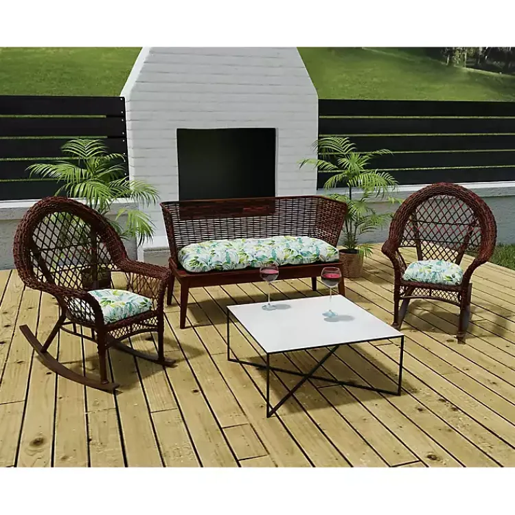 Outdoor Cushions & Pillows-Kirklands Home Tropical 3-pc. Chair and Bench Outdoor Cushion Set