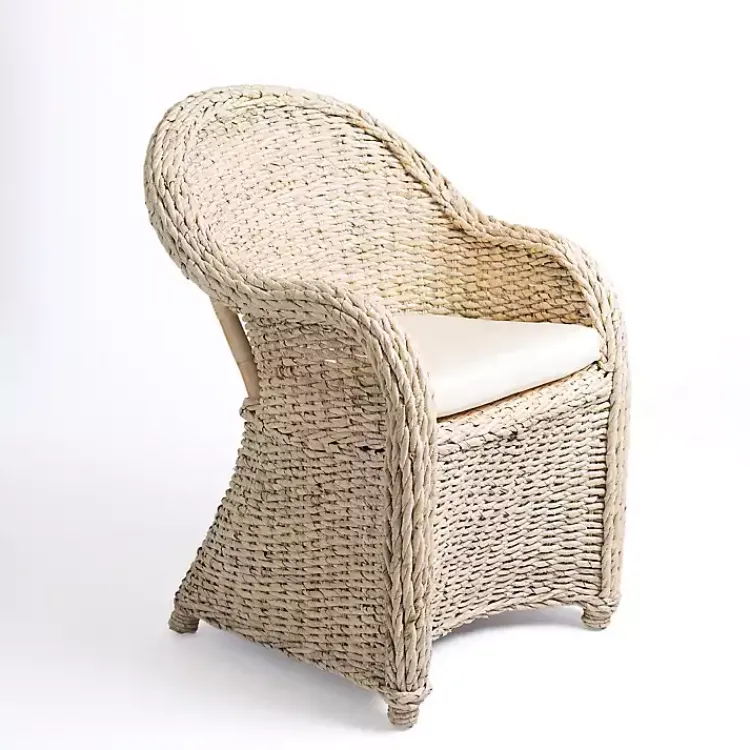 Dining Chairs-Kirklands Home Woven Rattan Dining Chair Ivory