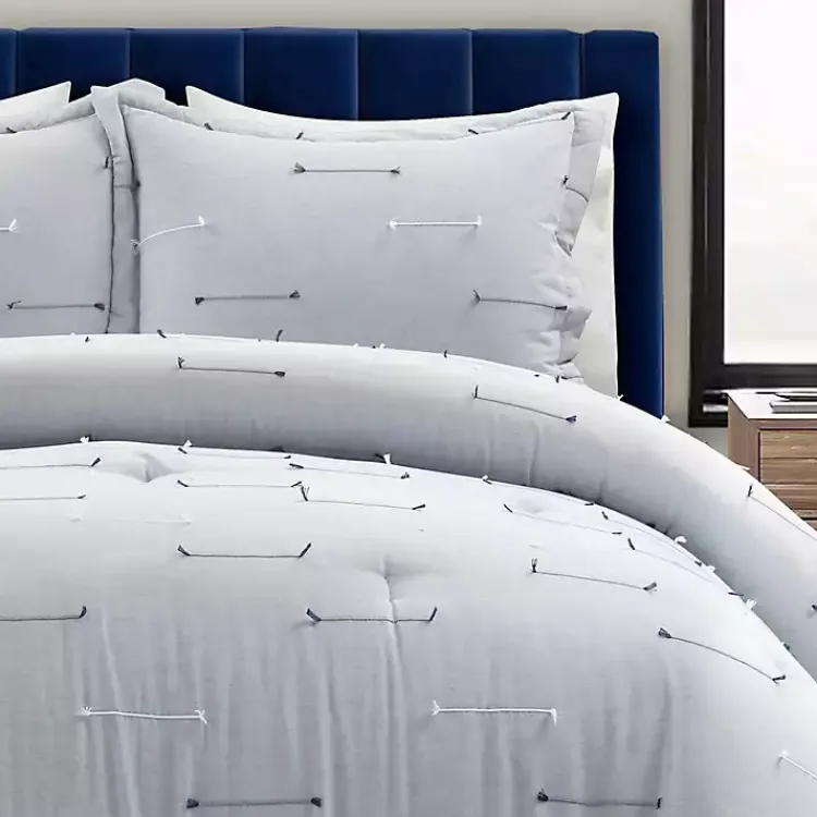 Comforters-Kirklands Home Clip Jacquard 3-pc. King Comforter Set Gray