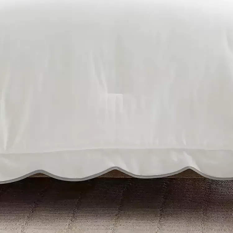 Comforters-Kirklands Home Gray Scalloped Edge 3-pc. King Comforter Set