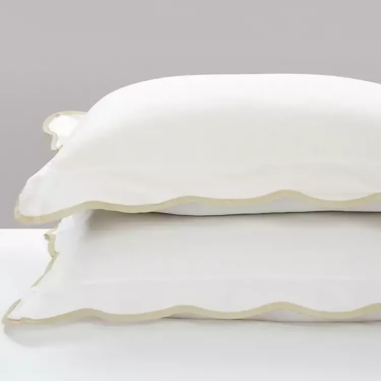 Comforters-Kirklands Home Tan Scalloped Edge 3-pc. King Comforter Set