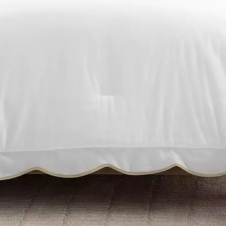 Comforters-Kirklands Home Tan Scalloped Edge 3-pc. King Comforter Set