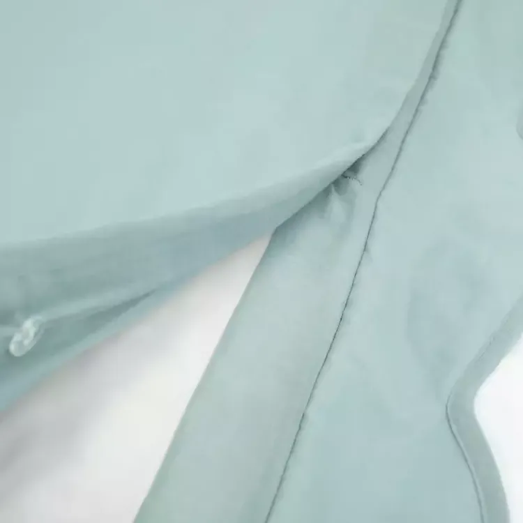 Duvets-Kirklands Home Blue Scallop Edge 3-pc. Full/Queen Duvet Cover Set