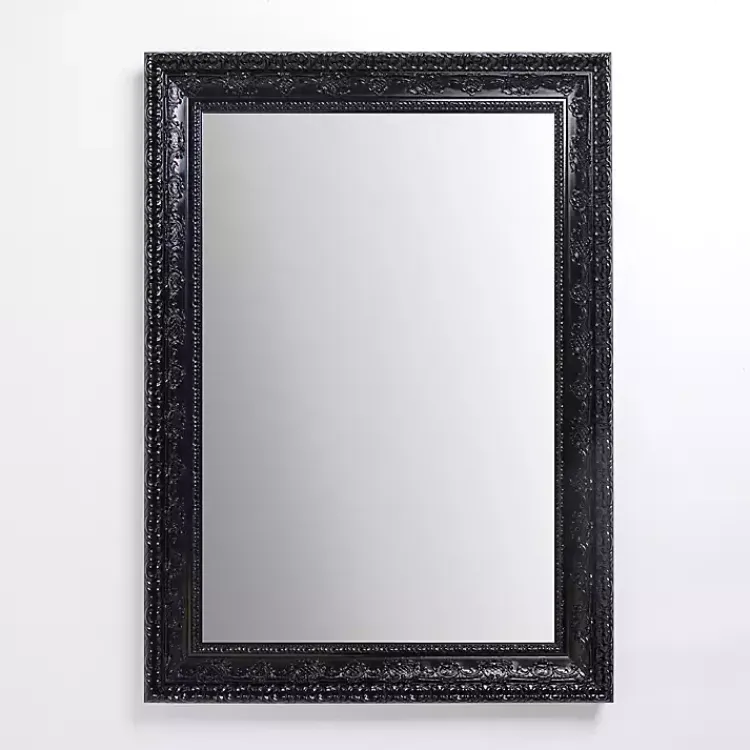 Decorative Mirrors-Kirklands Home Vintage Wall Mirror Black