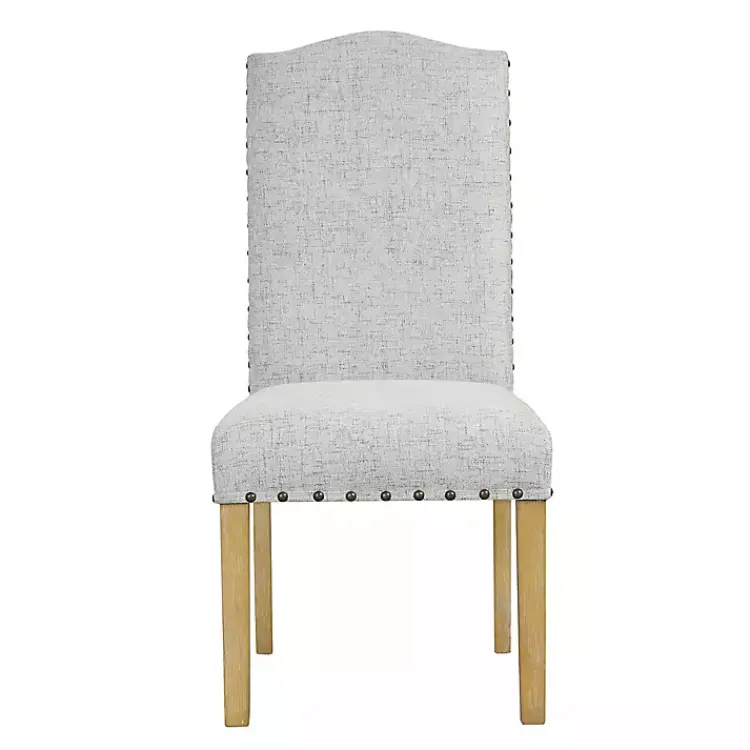 Dining Chairs-Kirklands Home Neutral Nailhead Parsons Dining Chairs, Set of 2 Multi