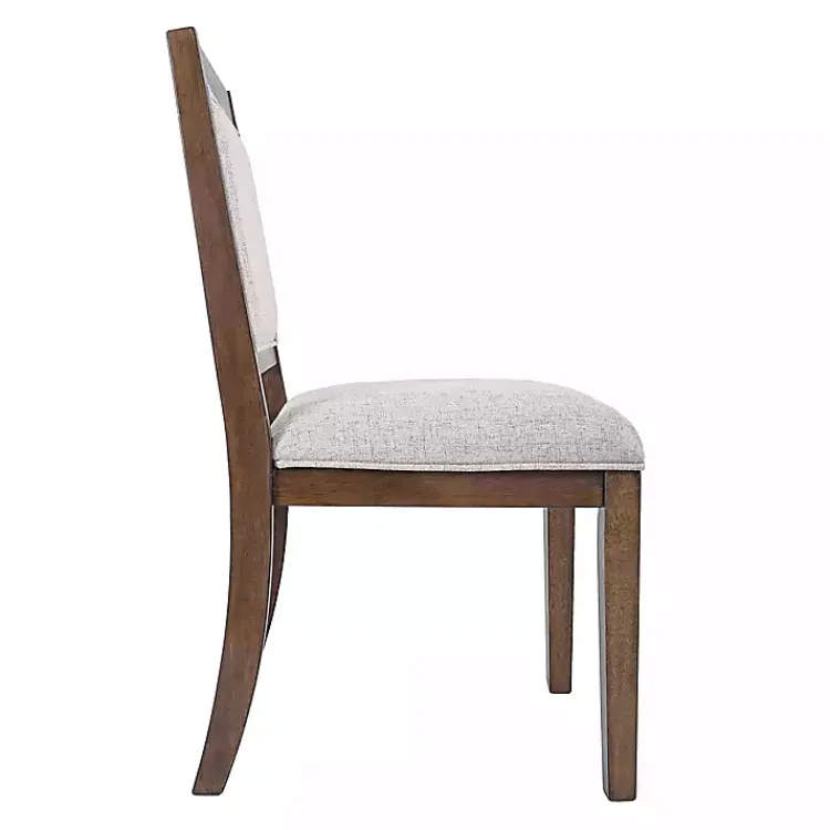 Dining Chairs-Kirklands Home Neutral Upholstered Wood Frame Chairs, Set of 2 Multi