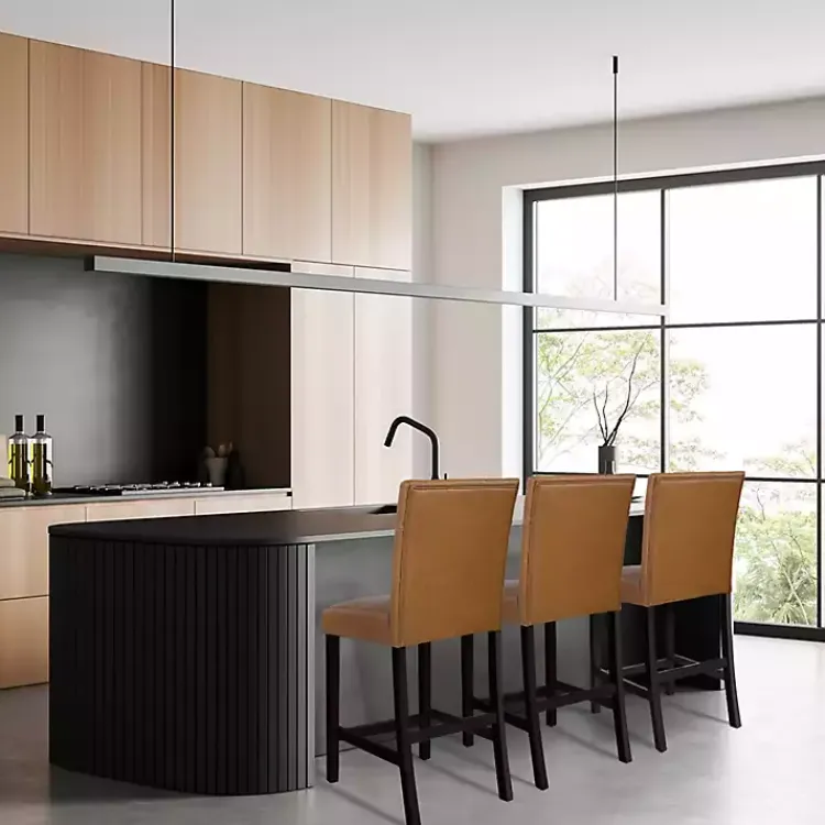 Bar Stools & Counter Height Stools-Kirklands Home Camel Faux Leather Jeremy Counter Stools, Set of 2 Brown