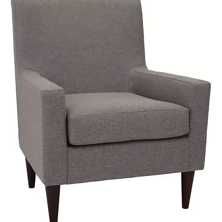 Accent Chairs-Kirklands Home Emma Quartz Upholstered Accent Chair Gray