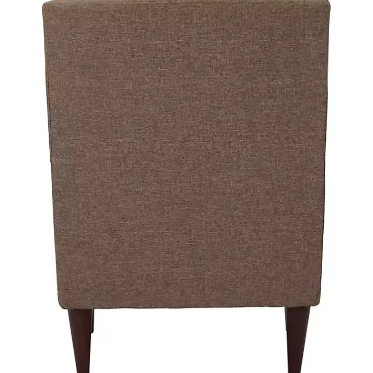 Accent Chairs-Kirklands Home Emma Pecan Upholstered Accent Chair Brown