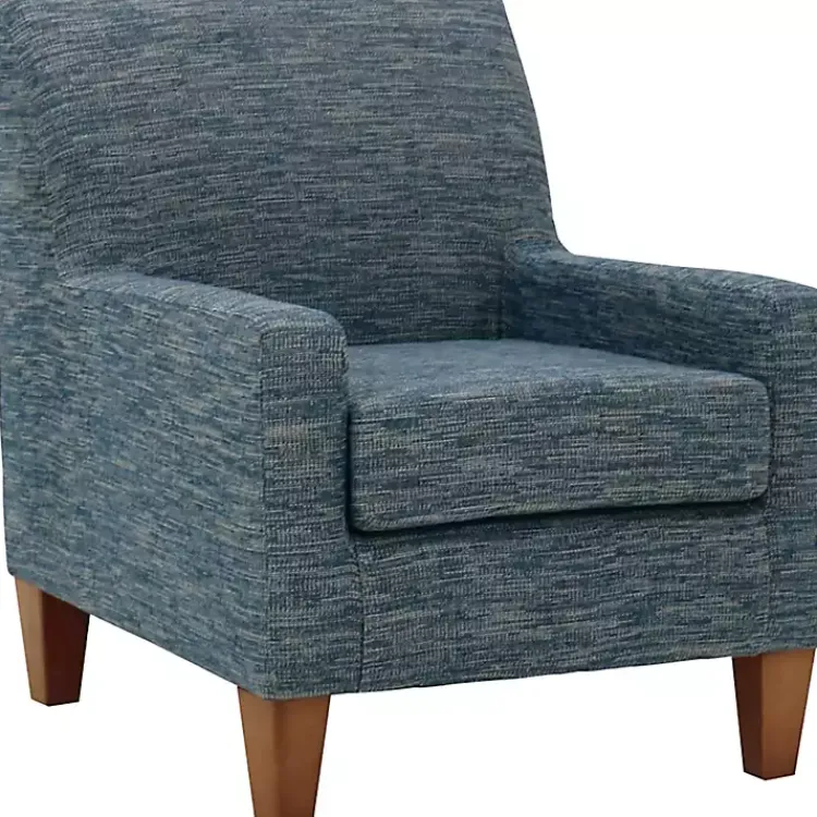 Accent Chairs-Kirklands Home Navy Fynn Upholstered Accent Chair Blue