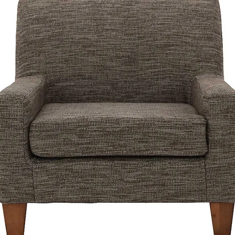 Accent Chairs-Kirklands Home Mocha Fynn Upholstered Accent Chair Brown