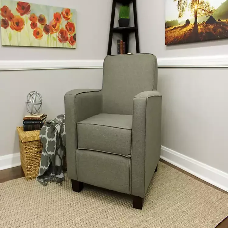 Accent Chairs-Kirklands Home Quartz Johnston Upholstered Accent Chair Gray
