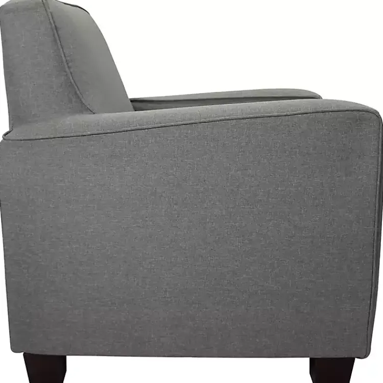 Accent Chairs-Kirklands Home Quartz Johnston Upholstered Accent Chair Gray