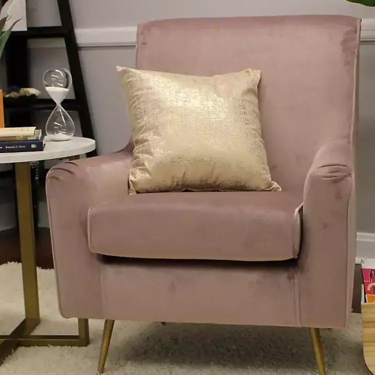 Accent Chairs-Kirklands Home Rose Velvet Lana Accent Chair Pink