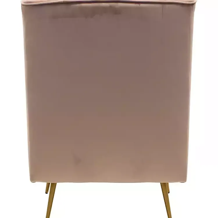 Accent Chairs-Kirklands Home Rose Velvet Lana Accent Chair Pink