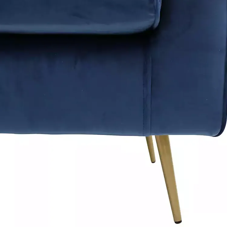 Accent Chairs-Kirklands Home Parisian Velvet Lana Accent Chair Blue