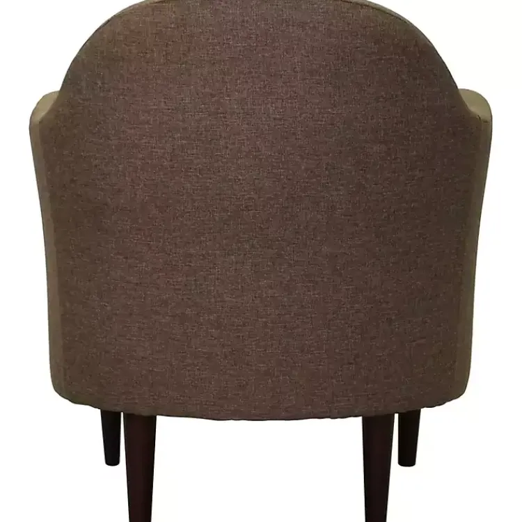 Accent Chairs-Kirklands Home Pecan Julian Upholstered Accent Chair Brown
