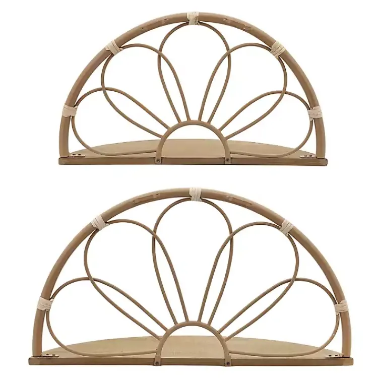 Shelves-Kirklands Home Brown Metal Arched Flower Wall Shelves, Set of 2