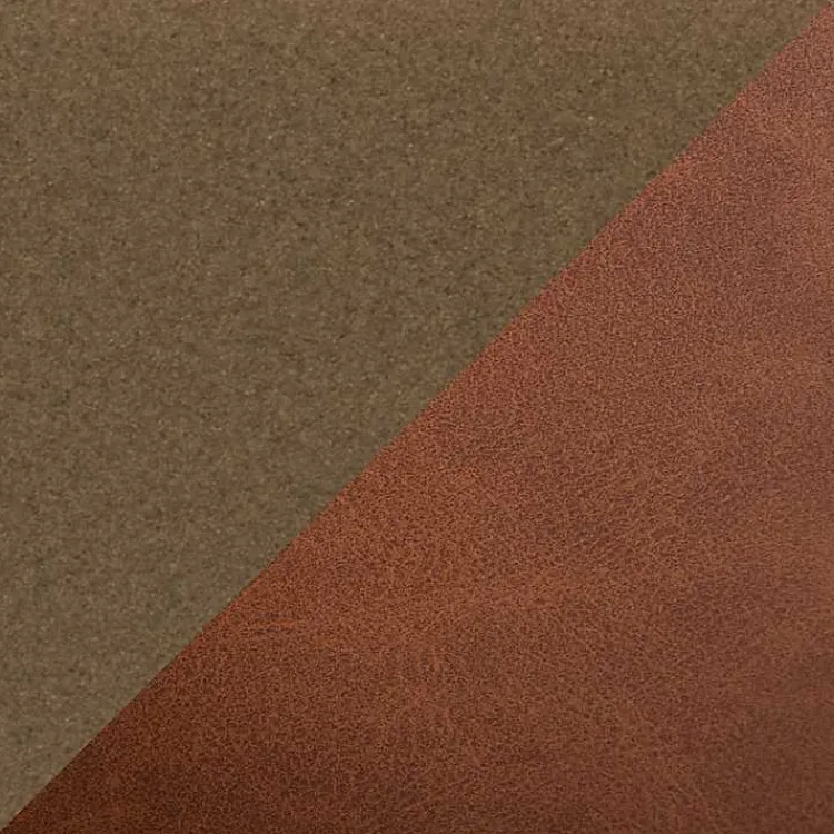 Accent Chairs-Kirklands Home Camel Faux Leather Scooped Accent Chairs, Set of 2 Brown