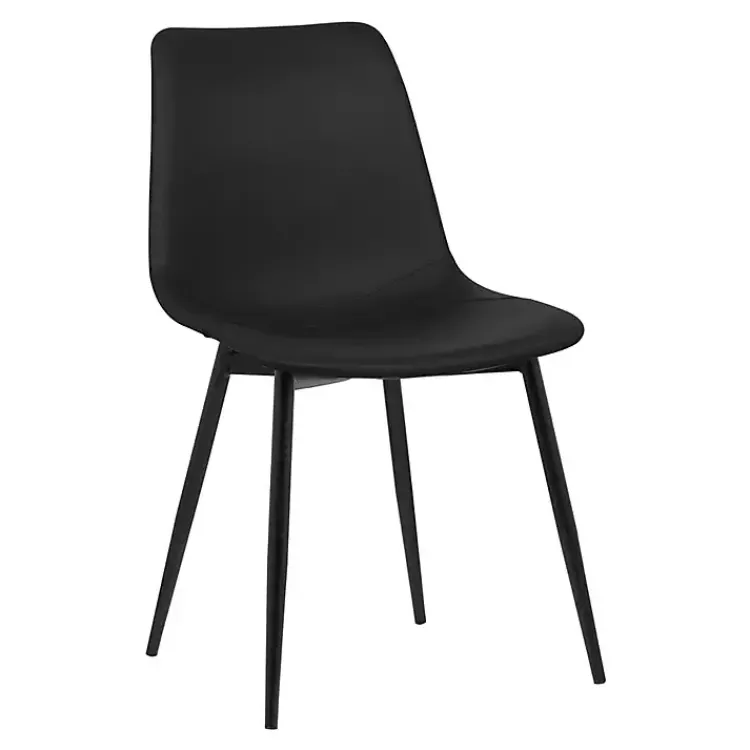 Dining Chairs-Kirklands Home Faux Leather Monte Dining Chair Black
