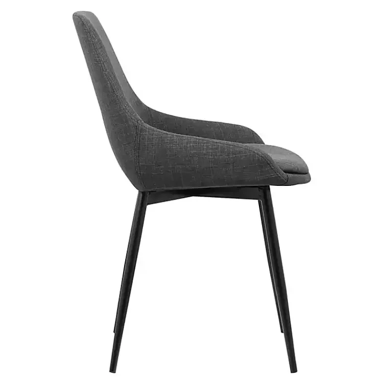 Dining Chairs-Kirklands Home Charcoal Upholstered Mia Dining Chair Gray