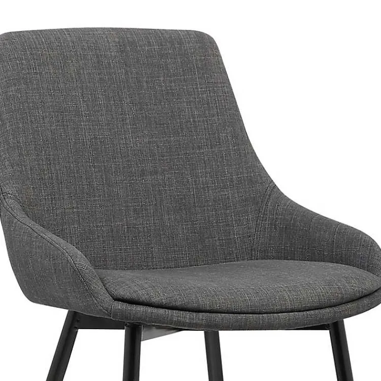 Dining Chairs-Kirklands Home Charcoal Upholstered Mia Dining Chair Gray