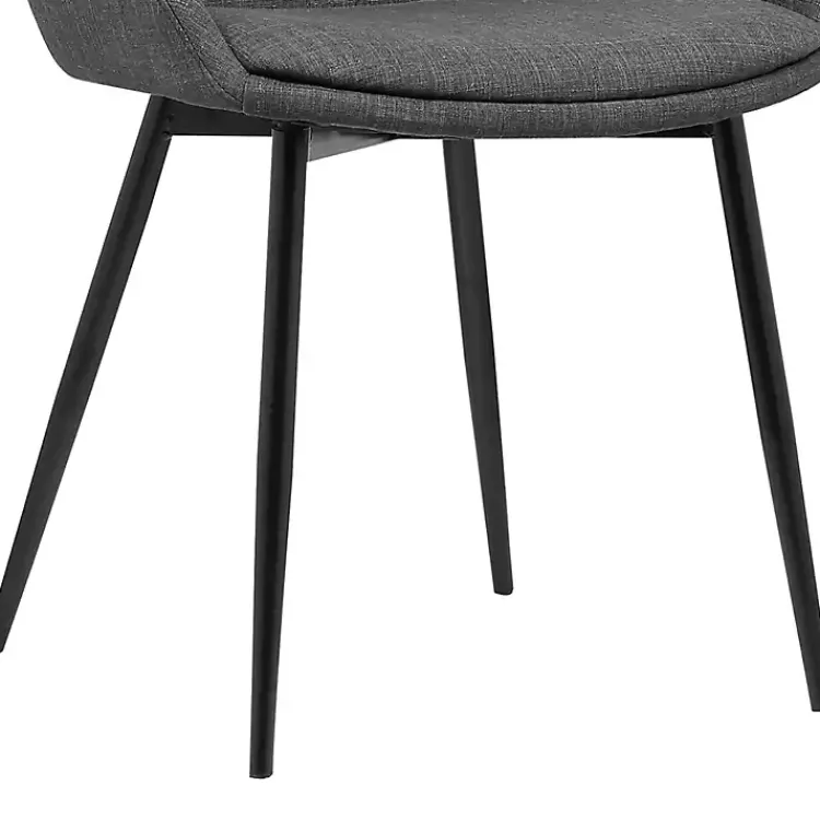 Dining Chairs-Kirklands Home Charcoal Upholstered Mia Dining Chair Gray
