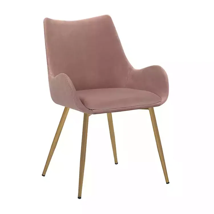 Dining Chairs-Kirklands Home Velvet Avery Dining Chair Pink