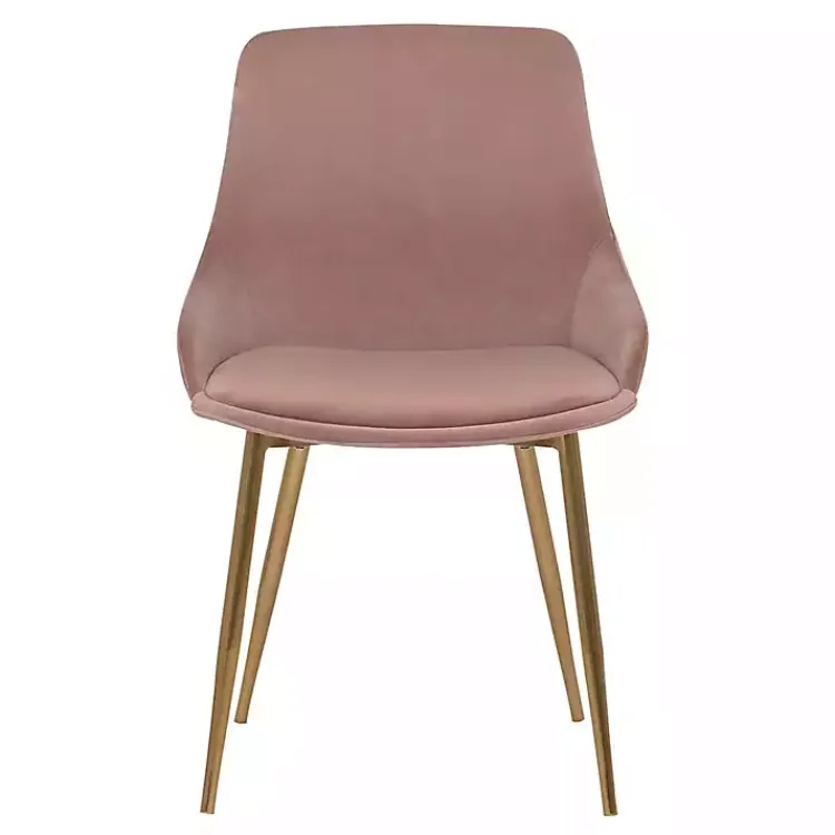 Dining Chairs-Kirklands Home Blush Velvet Heidi Dining Chair Pink
