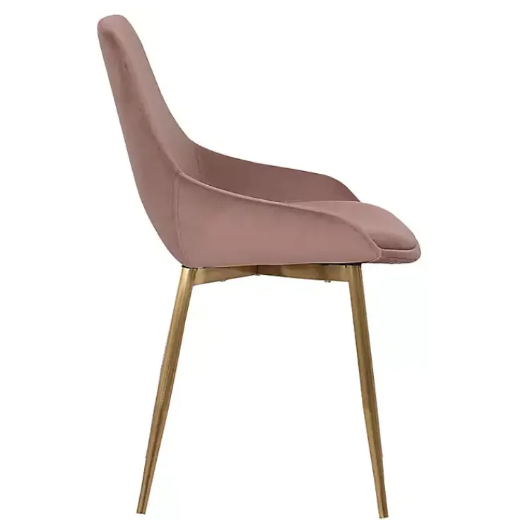 Dining Chairs-Kirklands Home Blush Velvet Heidi Dining Chair Pink