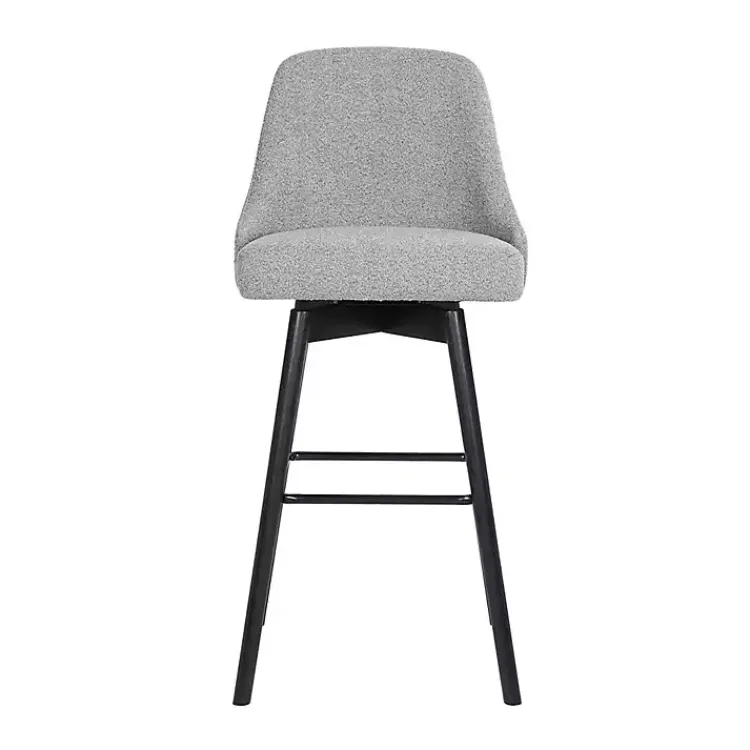 Bar Stools & Counter Height Stools-Kirklands Home Sicily Swivel Counter Stool Gray